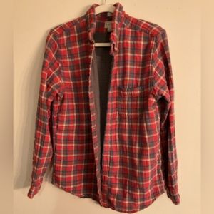 J Crew Flannel Reimagined Men's  Plaid Cotton Button Shirt Slim Fit